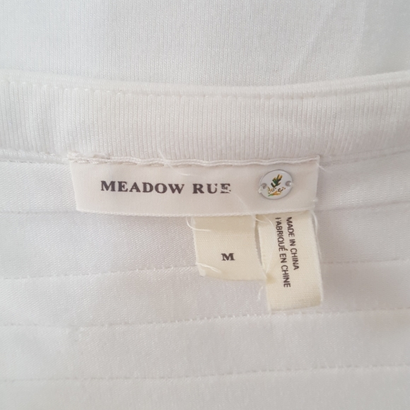 Anthropologie Meadow Rue top White Sz M - Picture 7 of 8